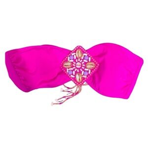Victoria’s Secret Beads Bandeau‎ Bikini Top Sz M